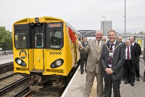 Pictured: The official re-launch of Bootle Oriel Road station by (left) Cllr Mark Dowd, Chair of Merseytravel and the Mayor of Sefton Cllr Paul Tweed.