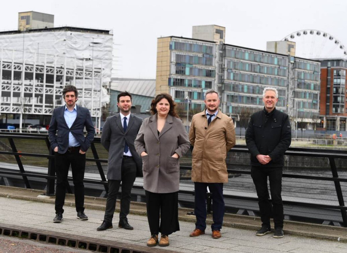 Ged McNicholl - Regional Director (F+G), Anthony Irvine  Associate Director (F+G), Cllr Sarah Doyle, Joel Smith  Senior Project Manager (F+G), Mark Braund  Architect Director (BDP)