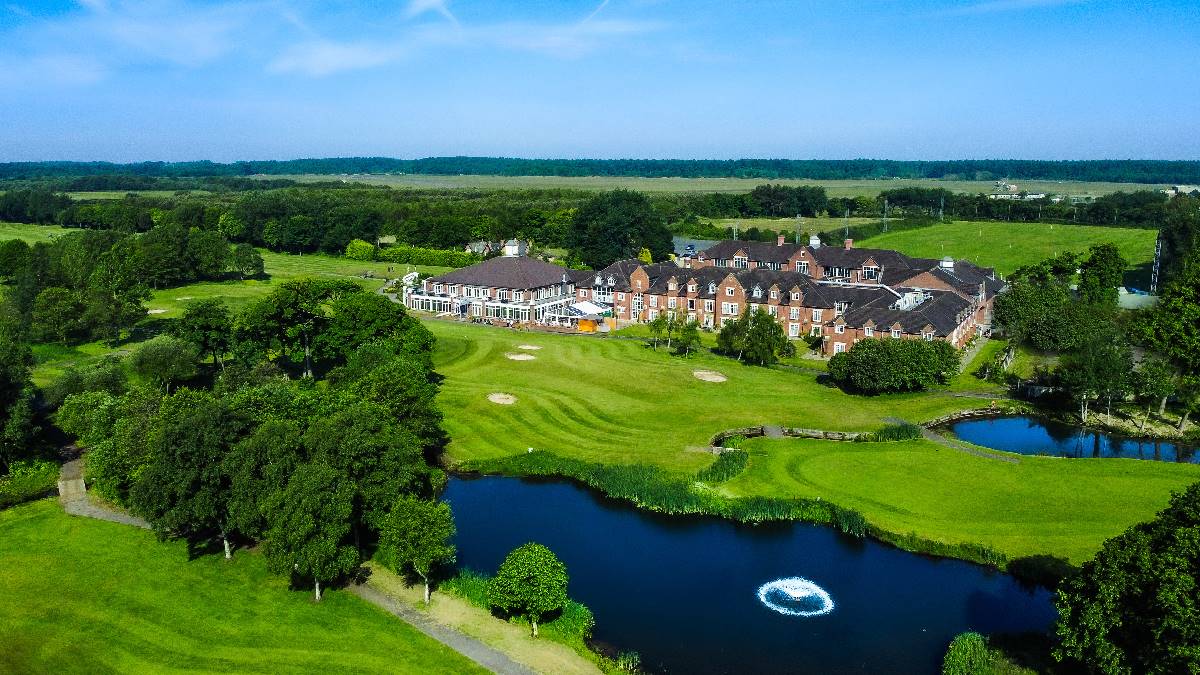 Formby Hall Golf Resort and Spa from the air.