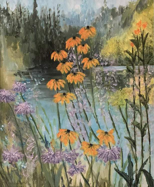 'Meadow flowers the Lake' - by Jayne Duckworth.