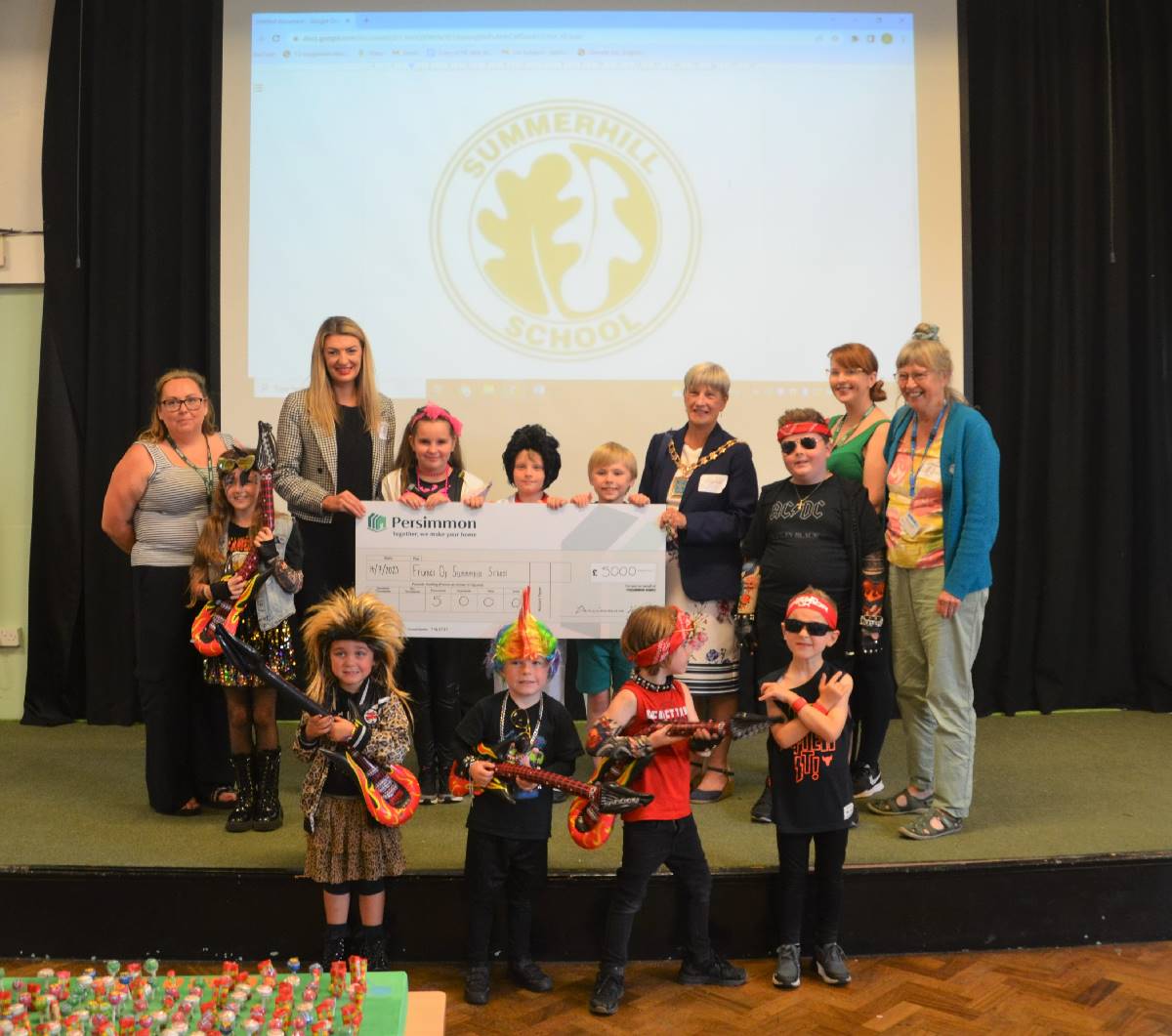  Summerhill School, left to right, (Victoria Doran;  Trustee at Friends of Summerhill School, Nina Champion;  Senior Sales Advisor Persimmon Homes, June Burns;  Mayor of Sefton, Beth Crisp;  Trustee at Friends of Summerhill, Judy Hardman, Councillor at Sefton Council).