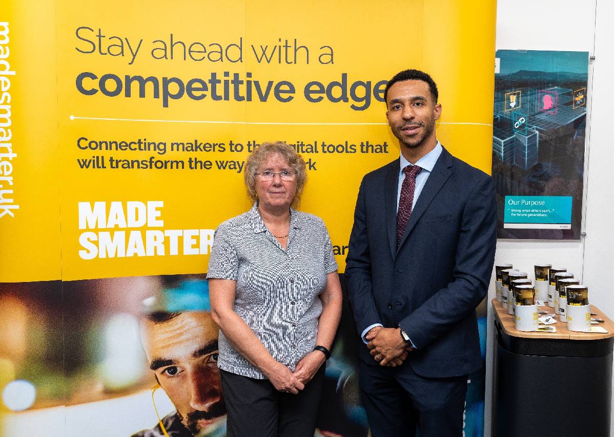 Donna Edwards, Director of Made Smarter North West and Paul McLaren, Production Director for BAE Systems, and new Chair of Made Smarter North West's Steering Group.