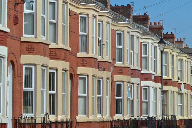 Homes on a street in Liverpool